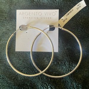 Sterling Silver Hoops - 2.5”